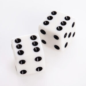 rolling white dice